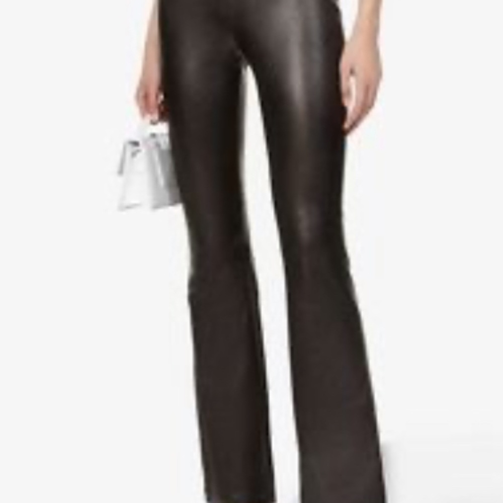 Spanx Leather-Like Flare Pant NWT Size L